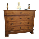 Louis-Philippe chest of drawers in solid wood