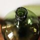 Dame jeanne bonbonne green glass round bubbles