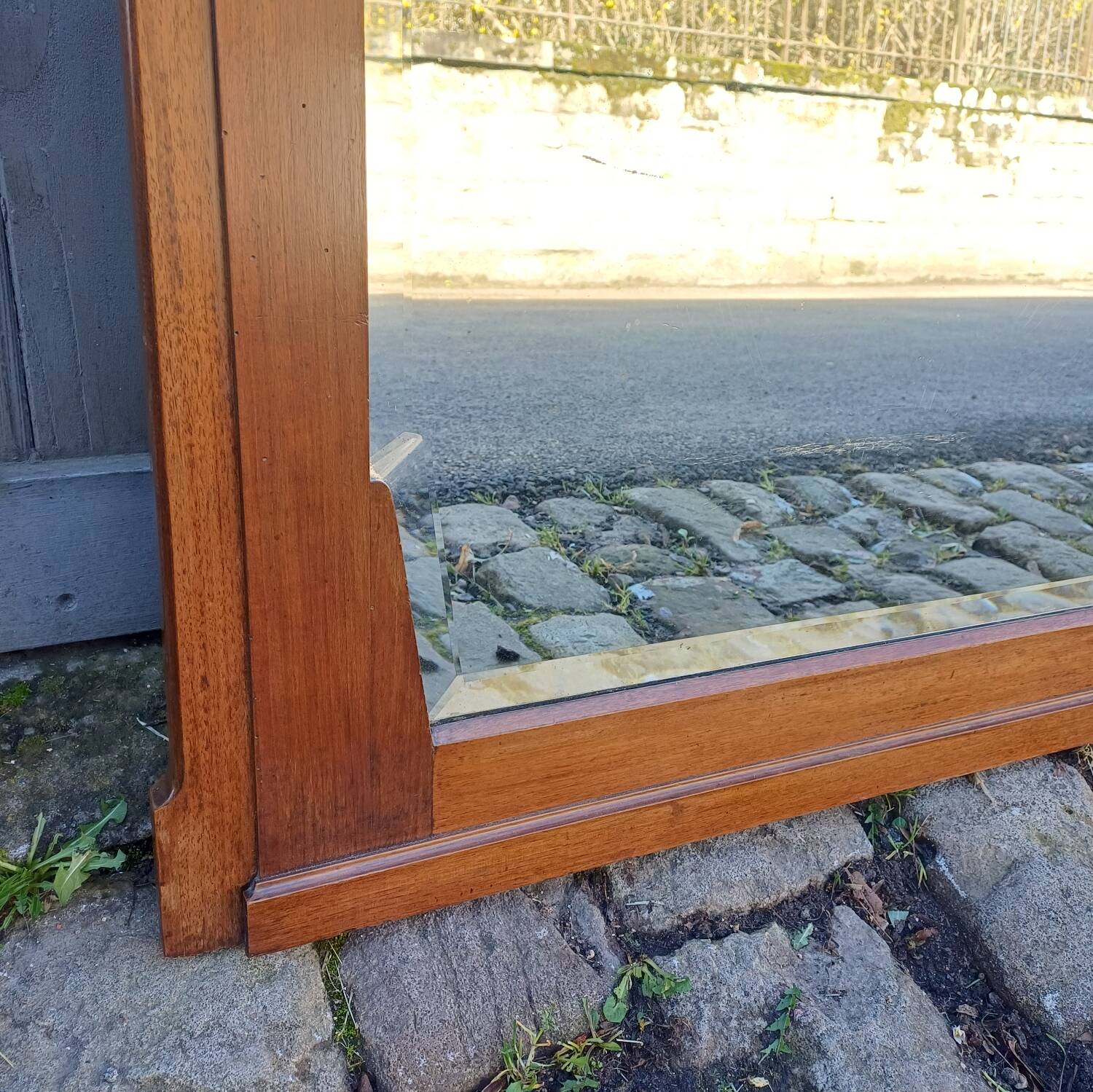 Large antique mirror from the Art Nouveau period.