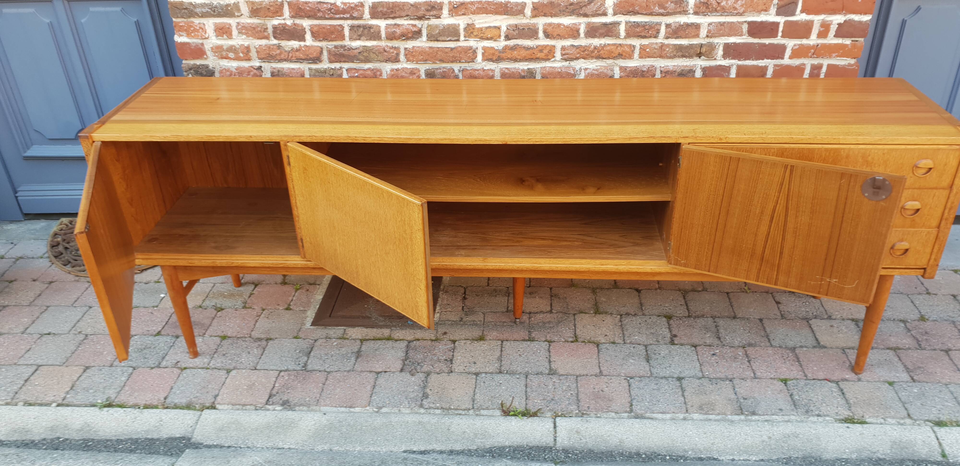 1960s Danish Scandinavian enfilade by Berner Huwil