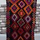 Extra Long Oushak Vintage Runner Rug