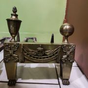 Pair of bronze andirons from the Empire period