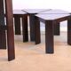 Lot of low tables Porada Arredi 6 modular pieces in wengé wood