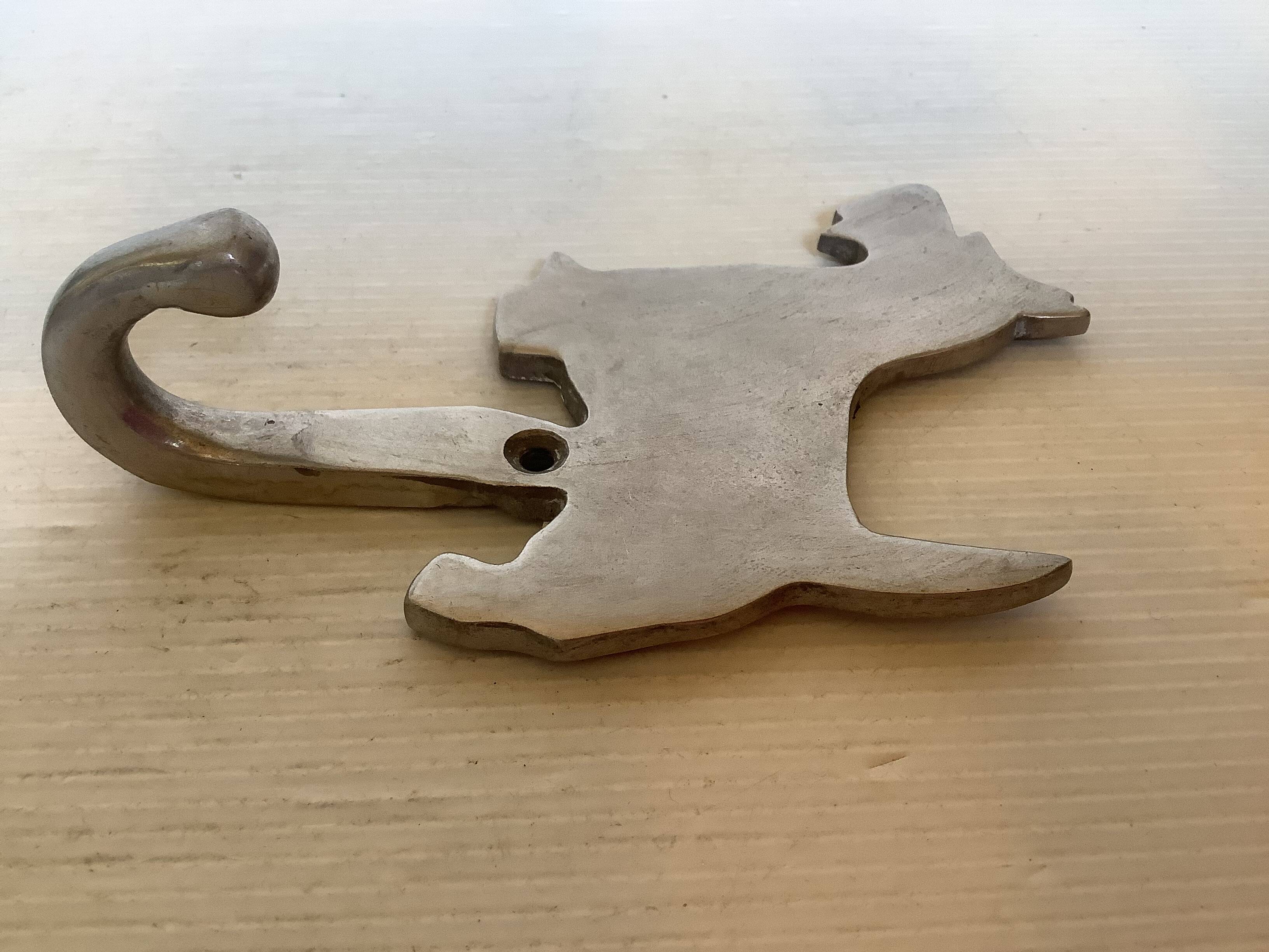 Silver metal Scottish coat hook