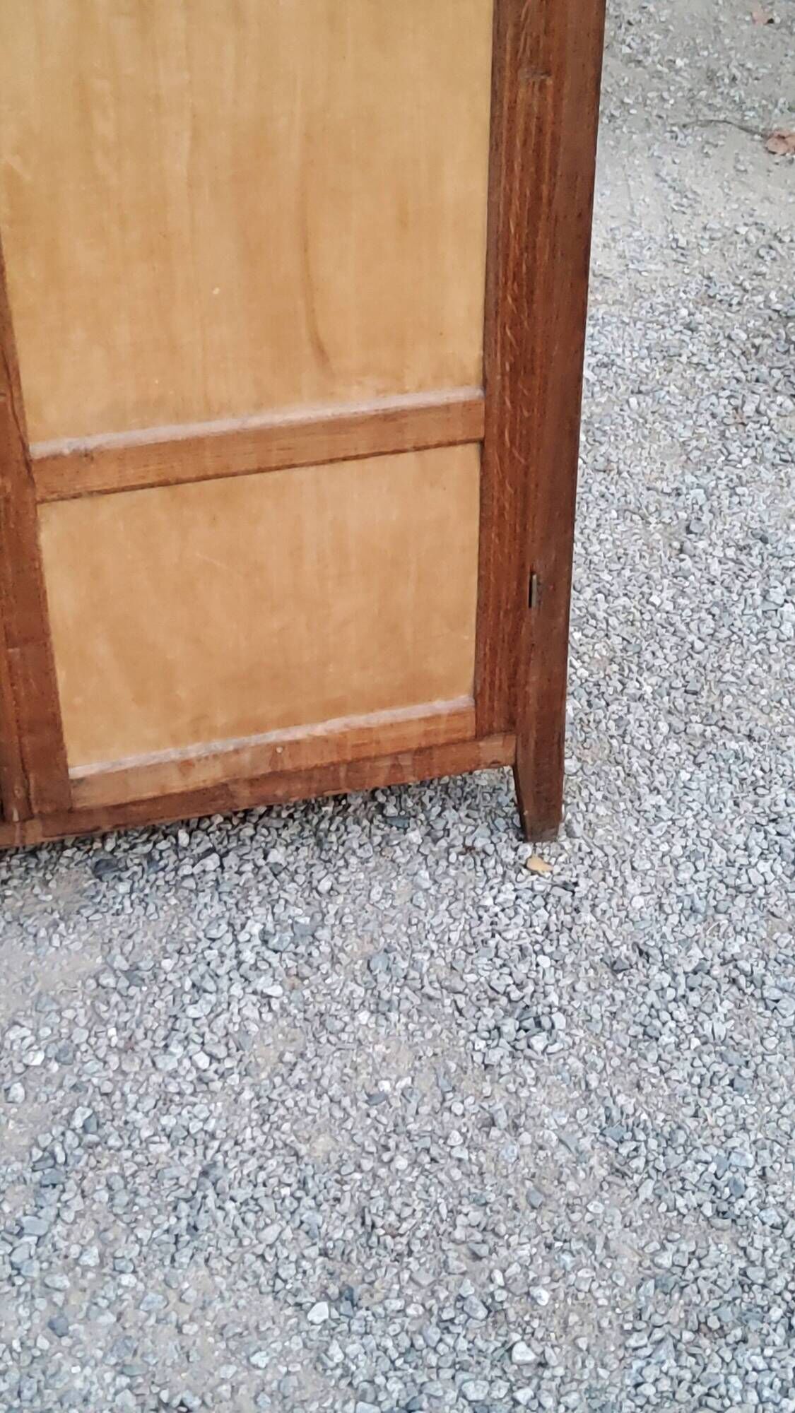 Parisian 2-door wardrobe in oak and poplar from the 1950s