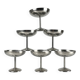 Set de 6 coupe à glace / champagne en inox, Guy Degrenne