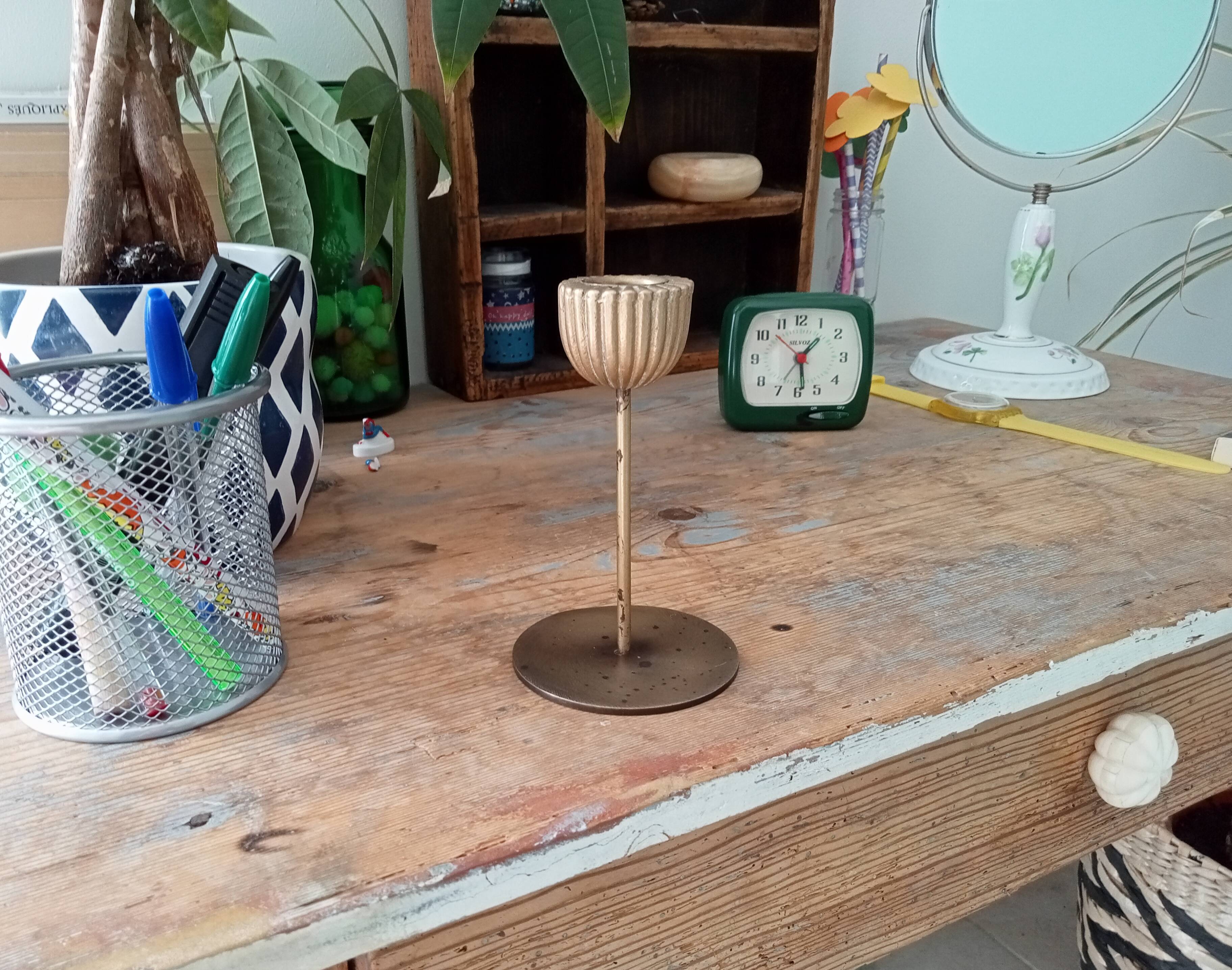 Vintage tulip candle holder 60s /70