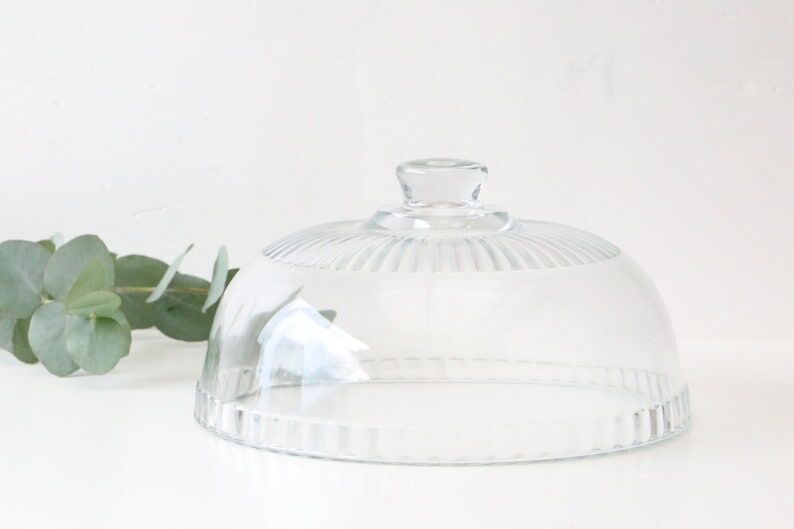 Glass cheese bell, vintage