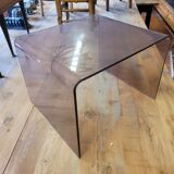Smoked plexiglass sofa end from the 70s