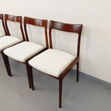 Set of 4 vintage Scandinavian teak chairs from the 60s