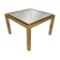Small coffee table / Vintage brass and glass end table