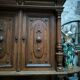 Two-part solid oak buffet circa 1880