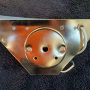Art Deco wall lights in glass and gilded metal.