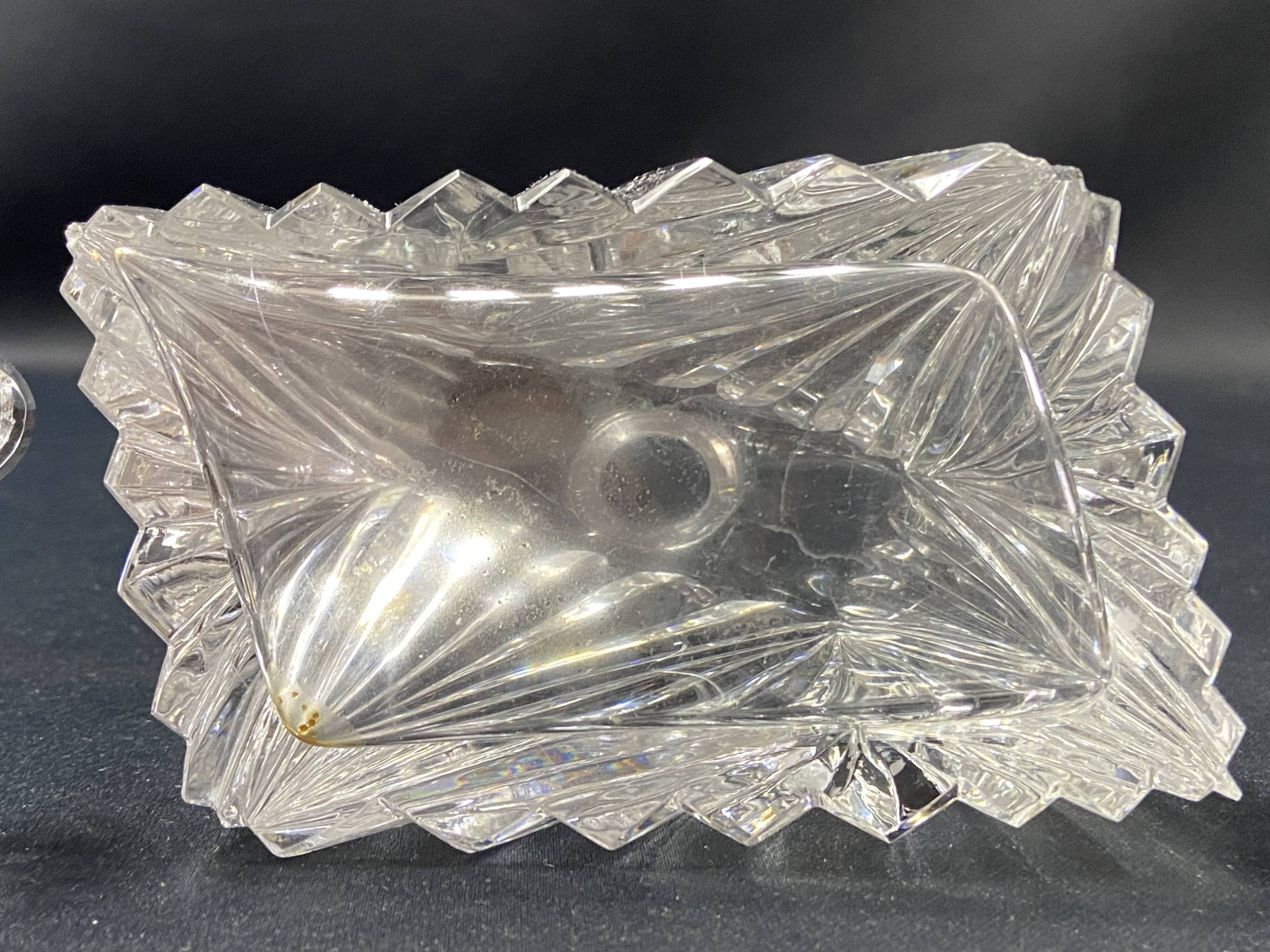 Bohemian cut crystal perfume bottle