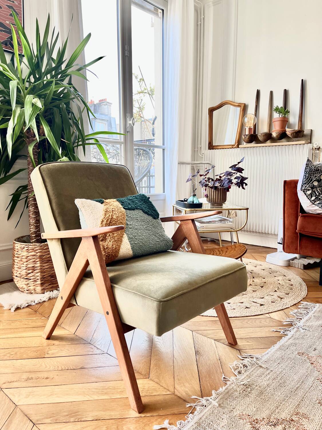 Kompas sky blue tulle armchair