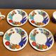 Set of 4 Mokka cups and saucers, acapulco design by villeroy & boch.