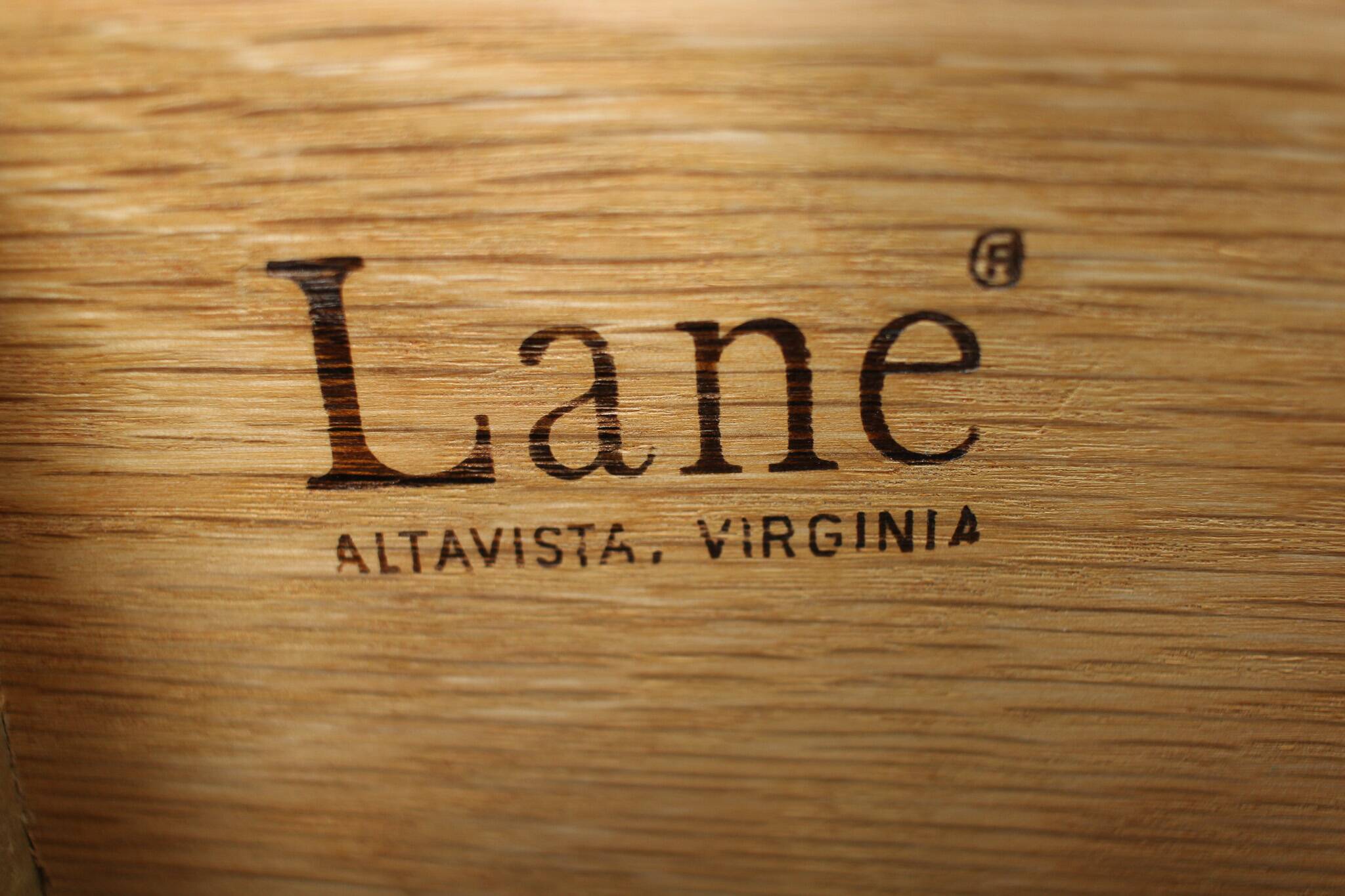 A pair of Vintage Mid-century style Lane 'Rhythm' bedside tables in walnut