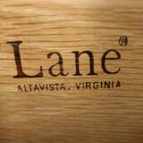 A pair of Vintage Mid-century style Lane 'Rhythm' bedside tables in walnut