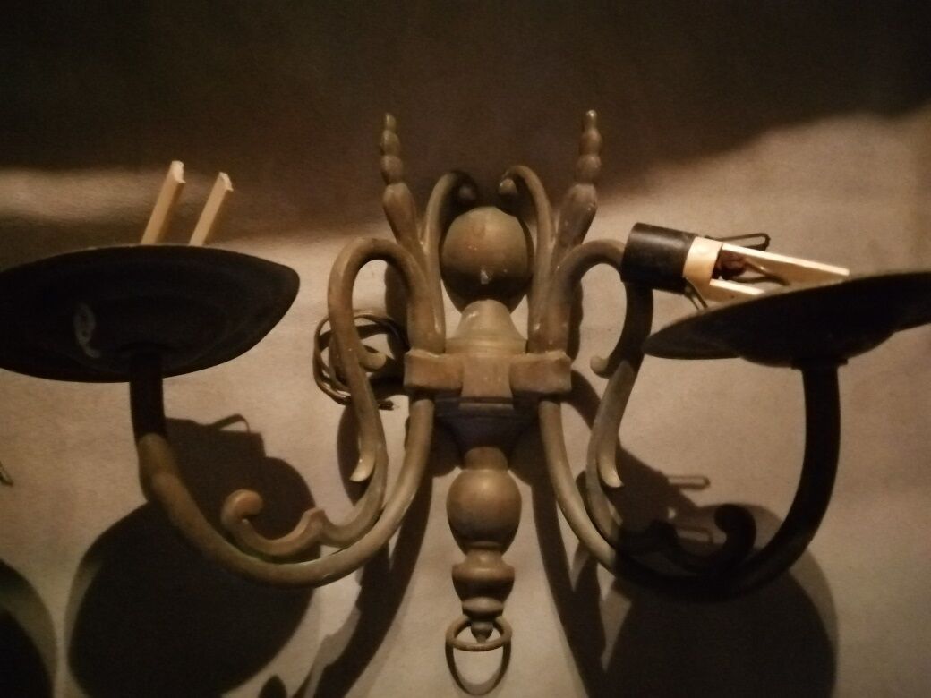 Brass wall light old spirit vintage 26 lot of 2