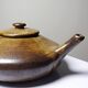 Vintage Japanese-style teapot from the 70s-90s, handmade brown stoneware, signed Pichon