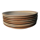 Stoneware plates set of 8