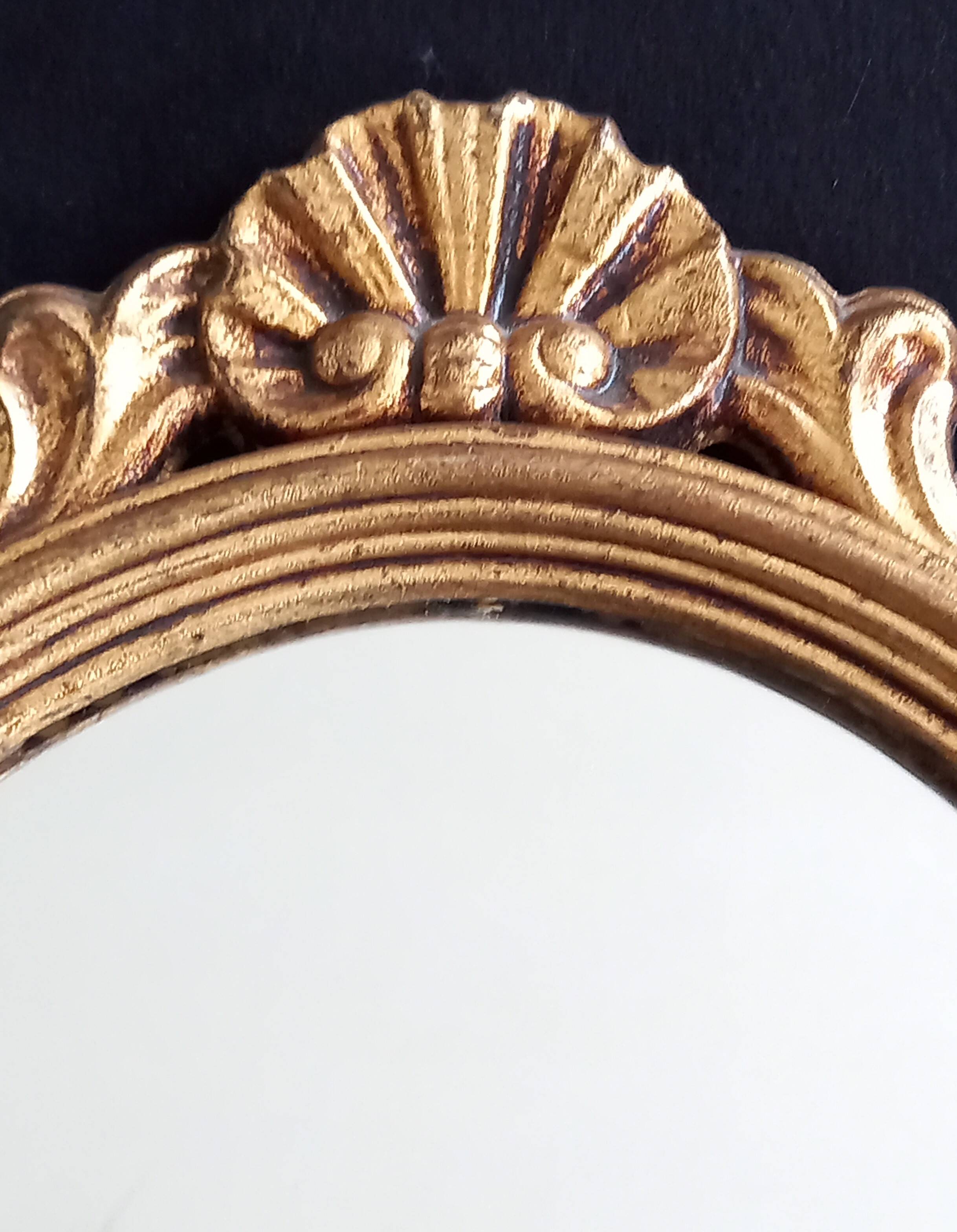 Louis xv golden wood style cartouche mirror
