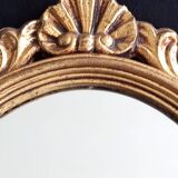 Louis xv golden wood style cartouche mirror