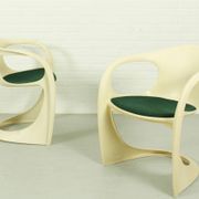 Pair of Casalino armchairs by Alexander Begge for Casala – Space Age design (1970s)