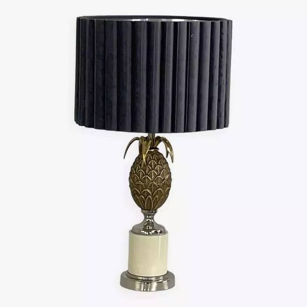 Lampe ananas en laiton vintage