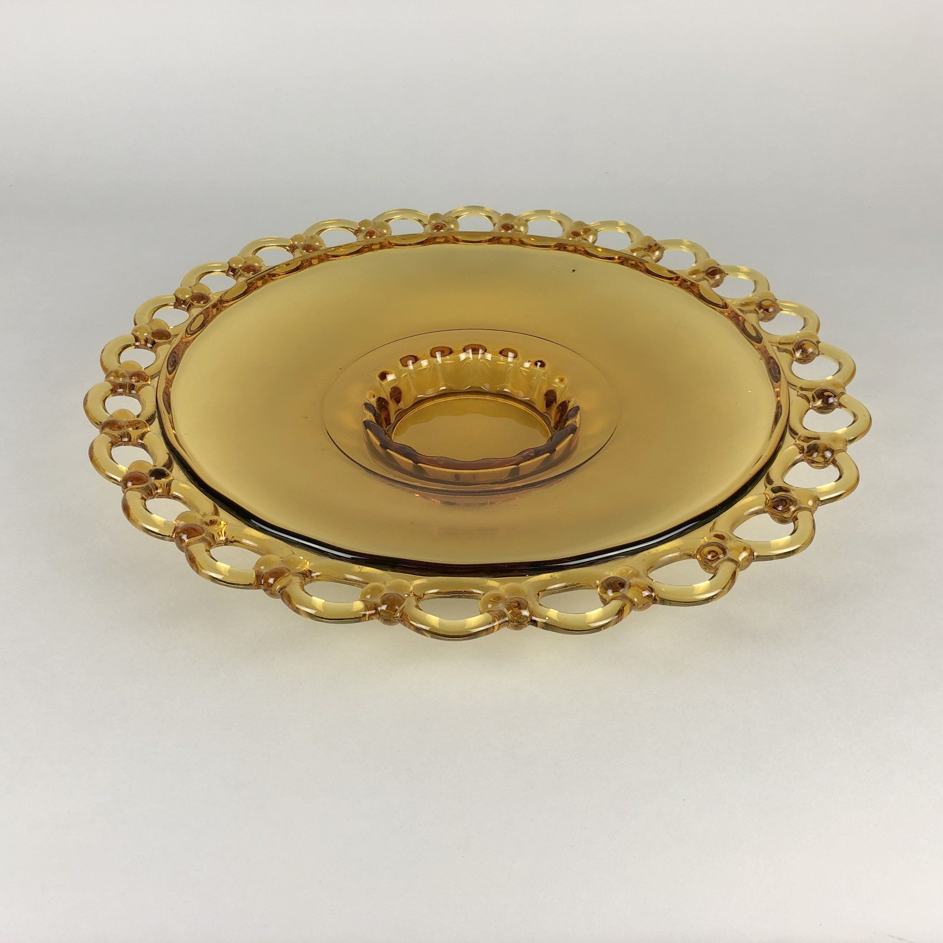 Amber Glass Bowl by Rudolf Schrotter for Rudolfova Hut Glassworks 1940's, Czechoslovakia