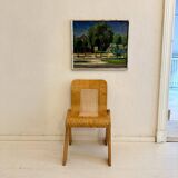 Unknown, Village Landscape, 1950, Oil, Framed