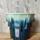 Iridescent Art Deco earthenware planter