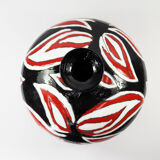 Studio pottery ceramic hand painted glaze vase circa 1970