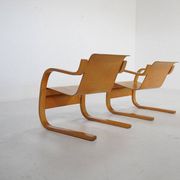 Ensemble de chaises longues cantilever n° 31 par Alvar Aalto, années 1930.