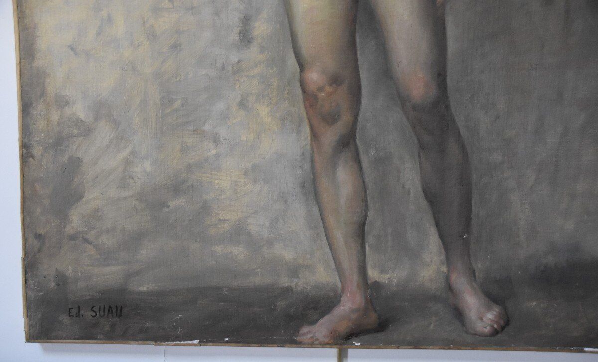 Edmond Suau (1871-1929) An Academy, Oil on Canvas Signed