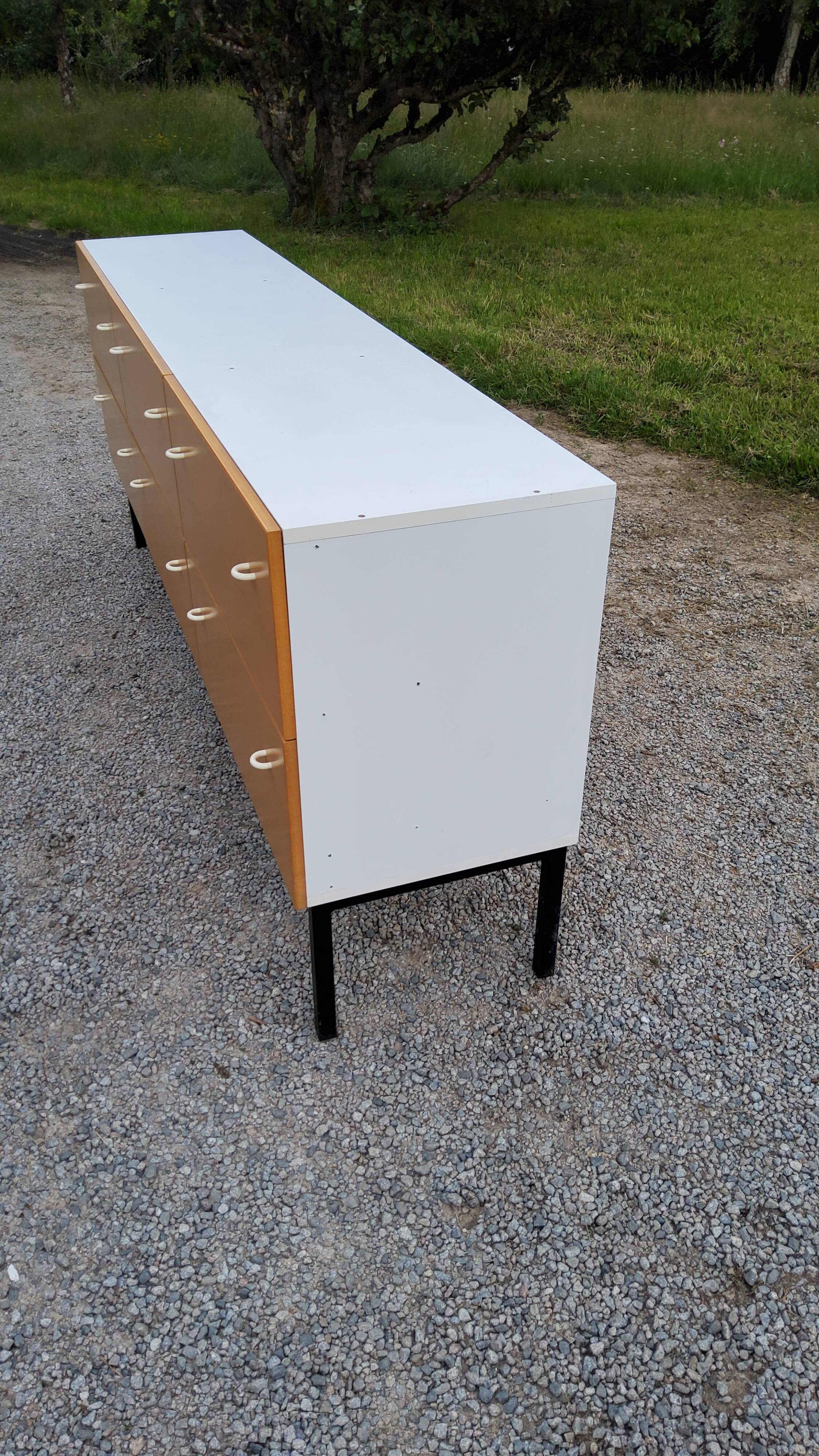 Enfilade store furniture of the 70s six large drawers