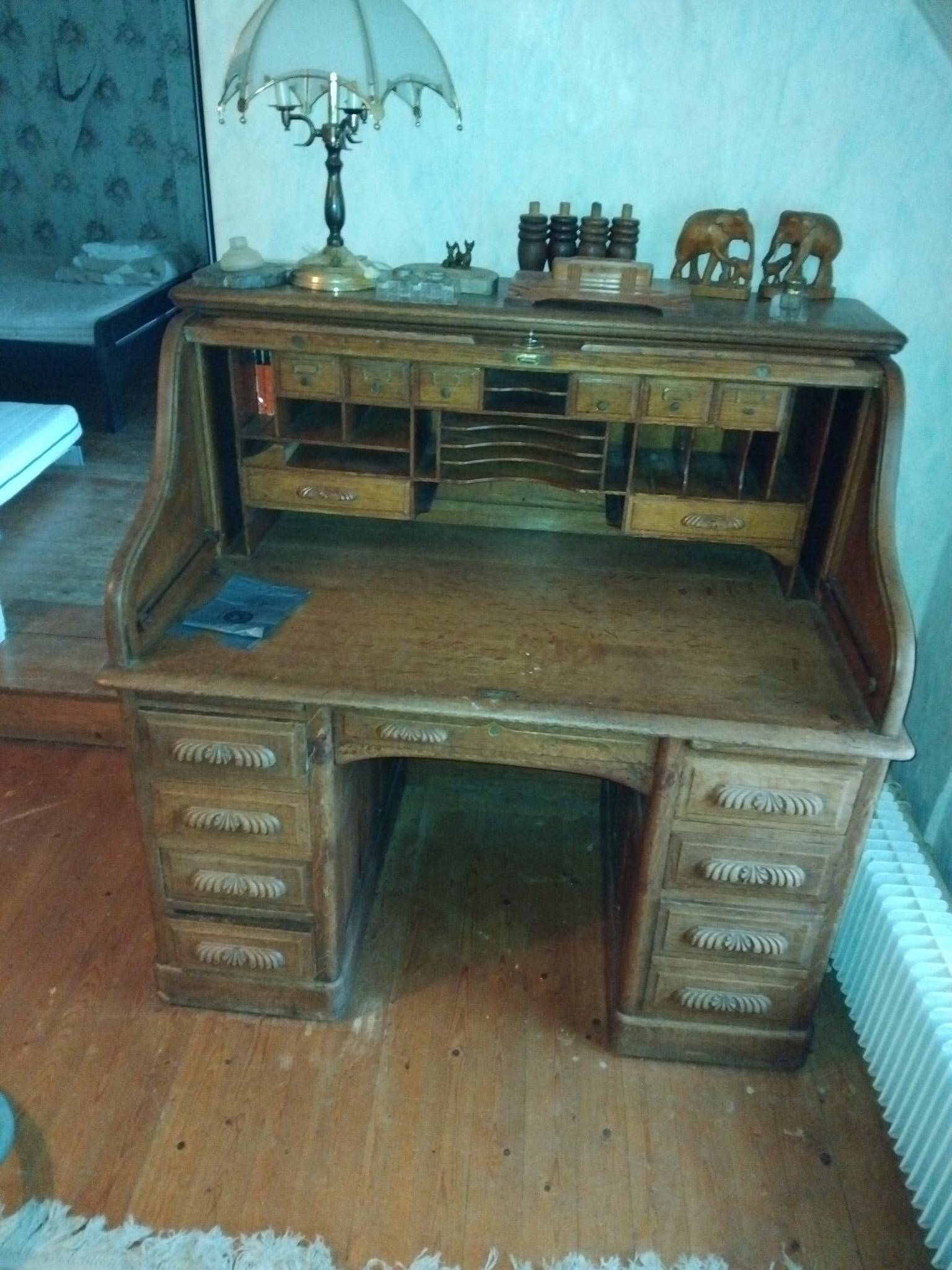 English cylinder desk