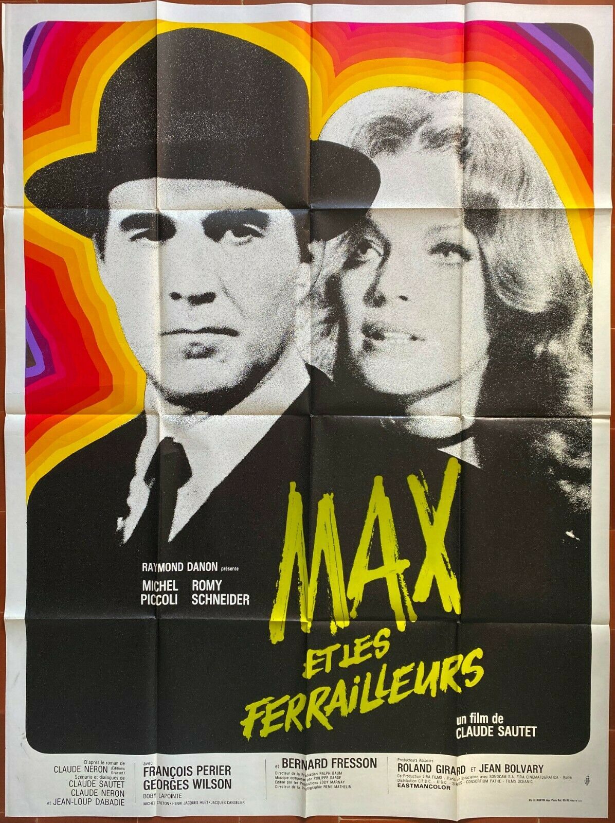Affiche cinéma originale "Max et les Ferrailleurs" Romy Schneider 120x160cm 1971