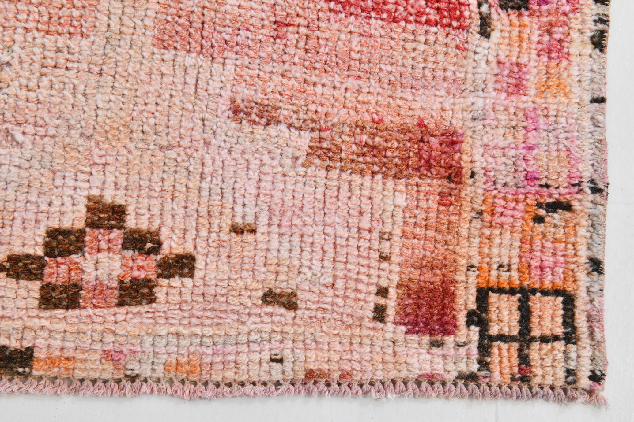 2x10 Pink & Red Classic Runner Rug,76x299Cm