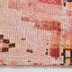 Tapis coureur rose & rouge, 76x299cm