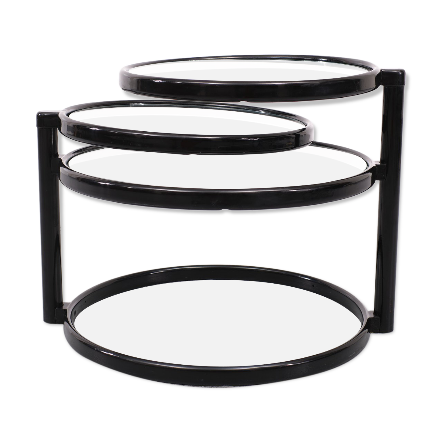 Black swivel coffee table