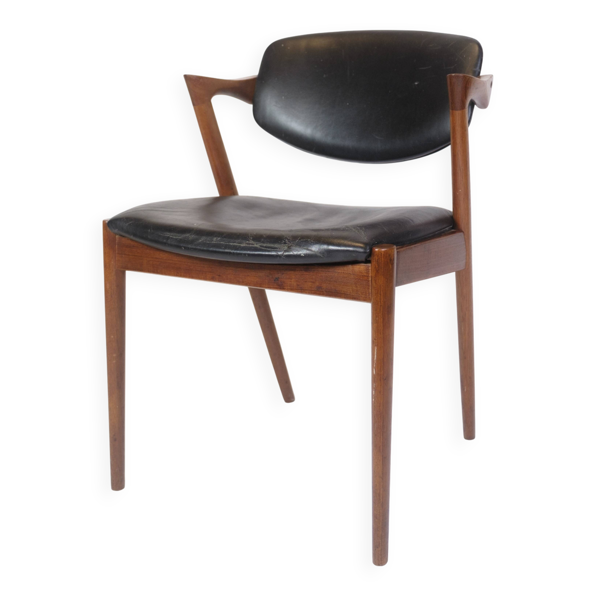 Dining Chair Model 42 In Teak By Kai Kristiansen From 1960s