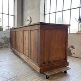 XXL solid oak counter sideboard