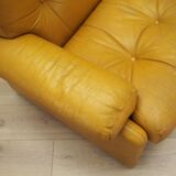 Yellow leather sofa, Italian design, 1960s, manufacturer: B&B Italia, desig