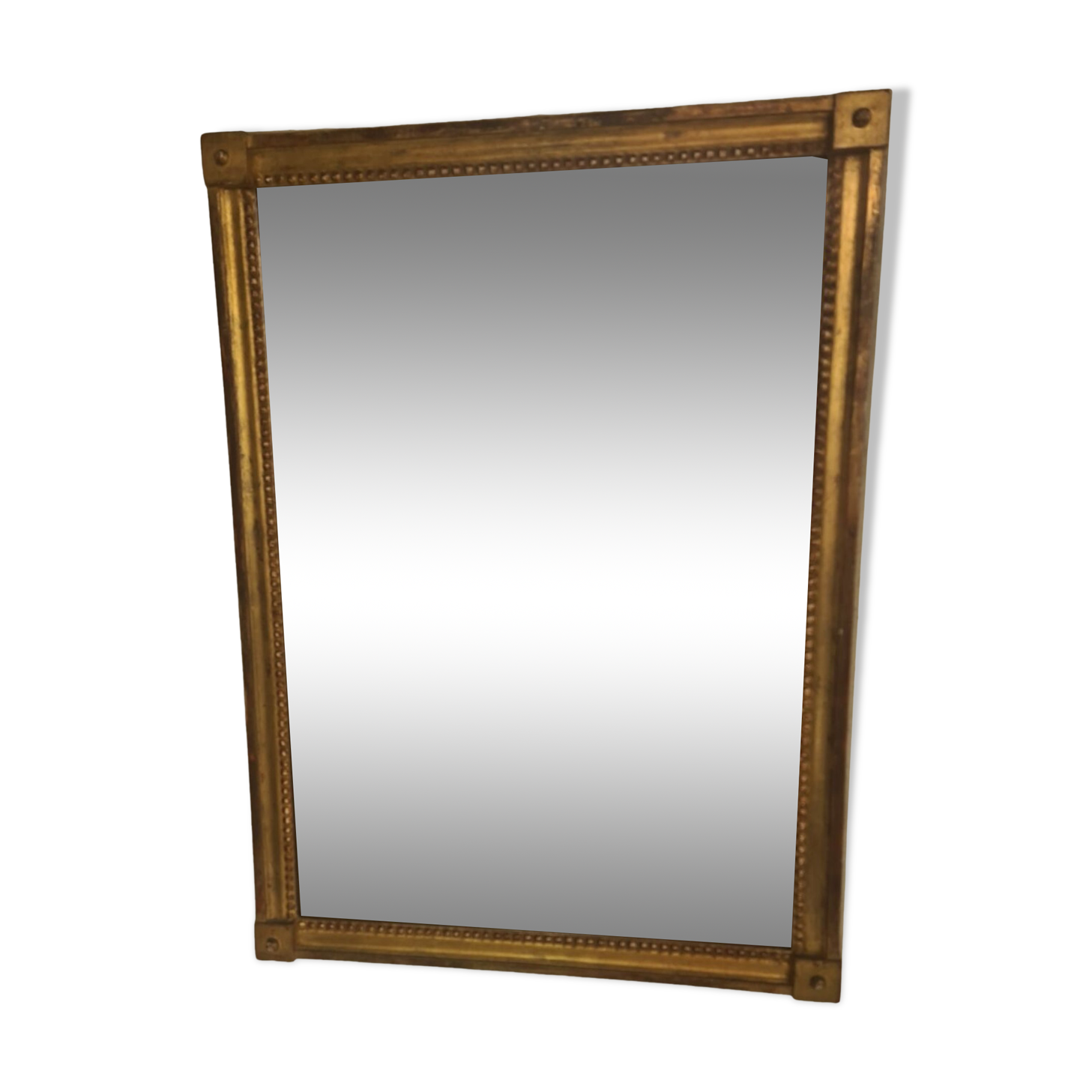Rectangular gilded mirror, pure lines 59x79cm