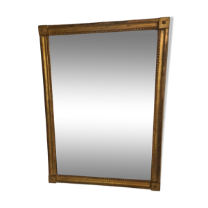 Miroir doré rectangulaire - lignes