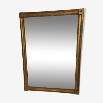 Rectangular gilded mirror, pure lines 59x79cm