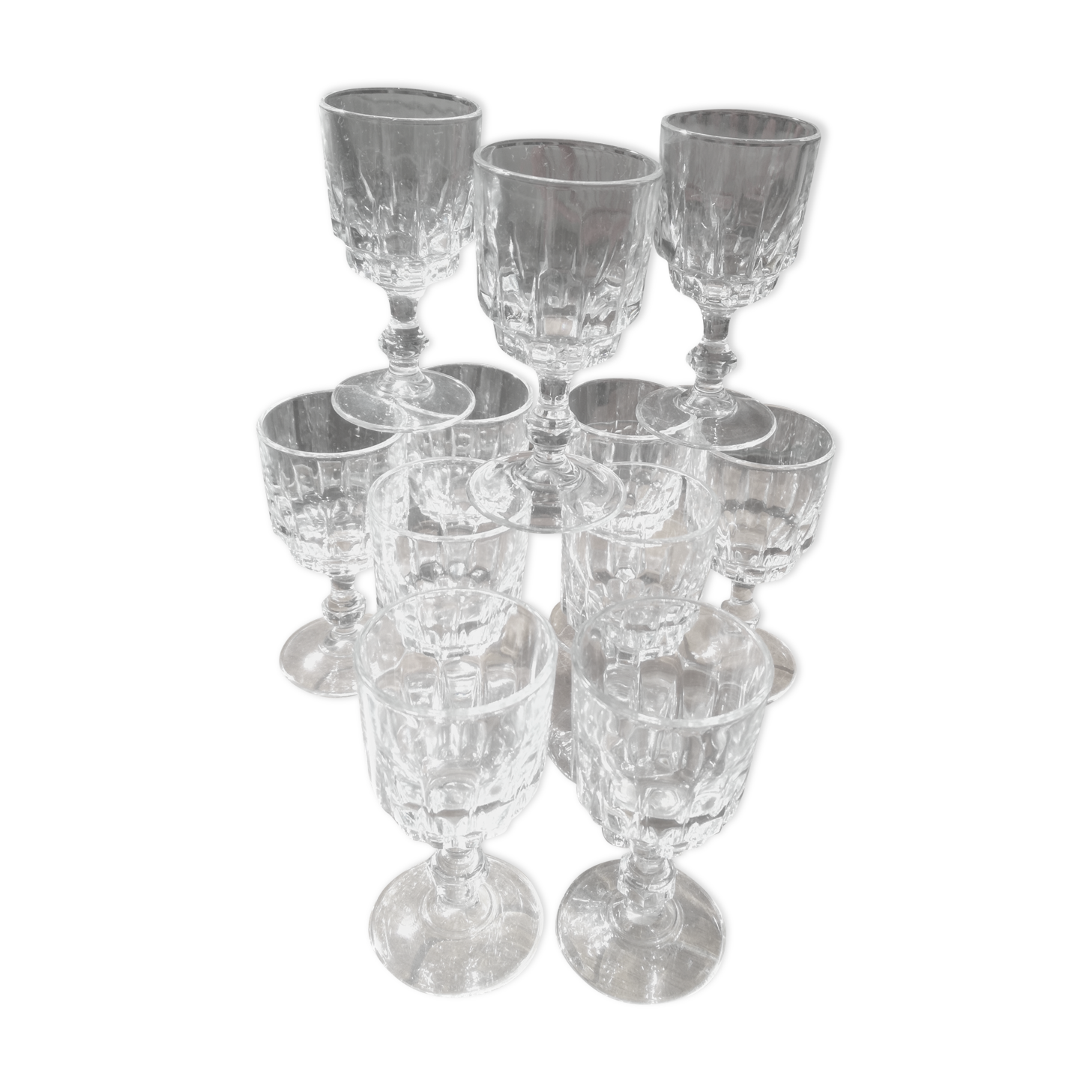 Lot de 11 Verres à liqueur en cristal