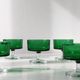 6 translucent green champagne glasses, Cavalier Luminarc dessert glasses