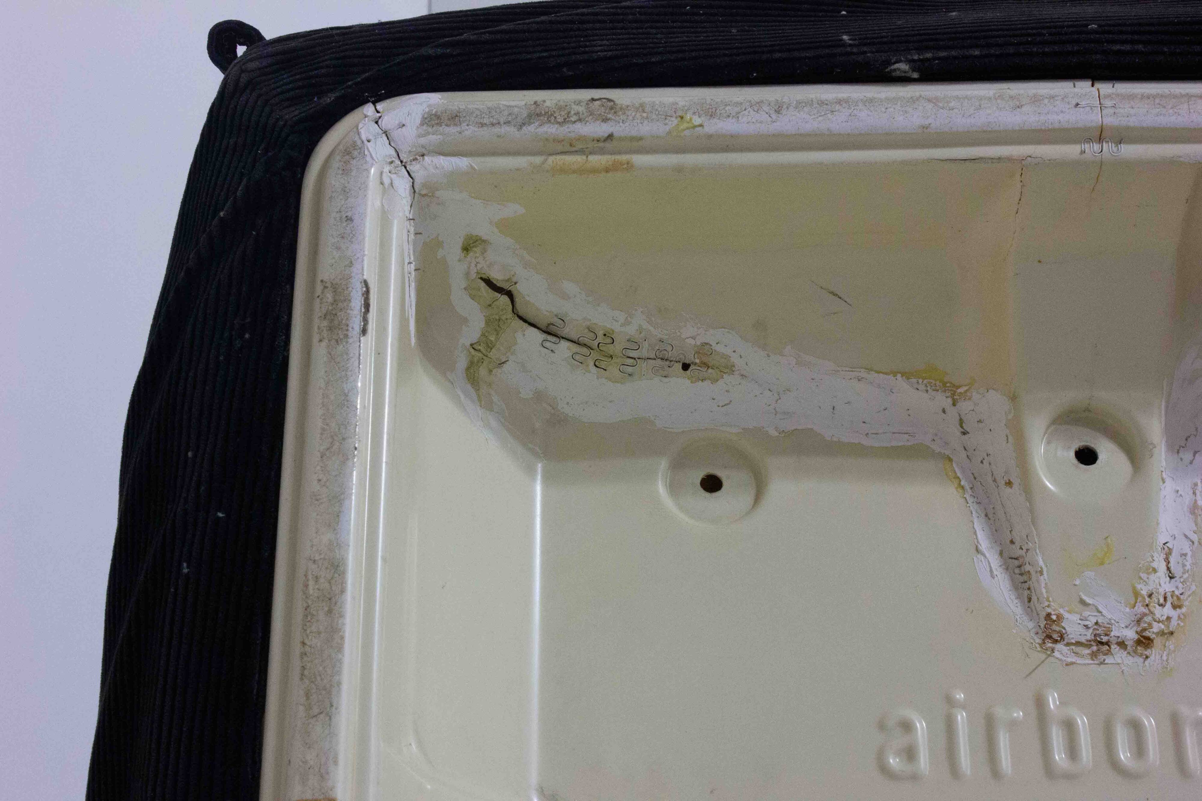 Modular "Patate" sofa in black corduroy velvet by Airborne, France 1970s